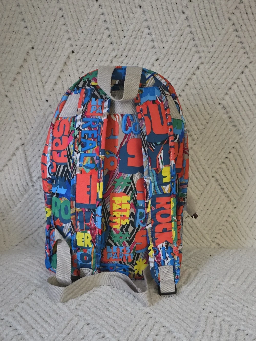 Kipling Kids Graphic Mini Backpack in Blue, Red, Yellow